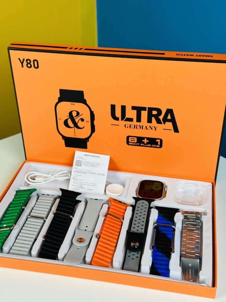 Y80 Ultra Smartwatch With 8 Strap